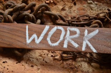 word work on wooden background