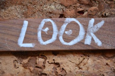 Kahverengi bir tahtada 