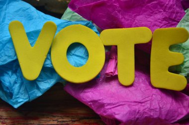 Renkli bir arkaplanda kelime oyunu