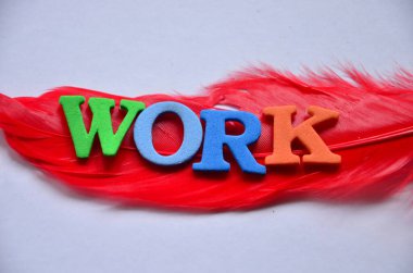 Renkli bir arkaplanda kelime çalışması