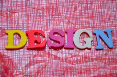 Word Tasarım renkli bir arka plan üzerinde