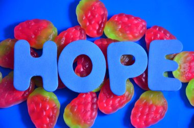 Soyut bir arkaplanda tatlı sözcük