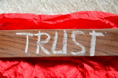 word trust written on abstract
