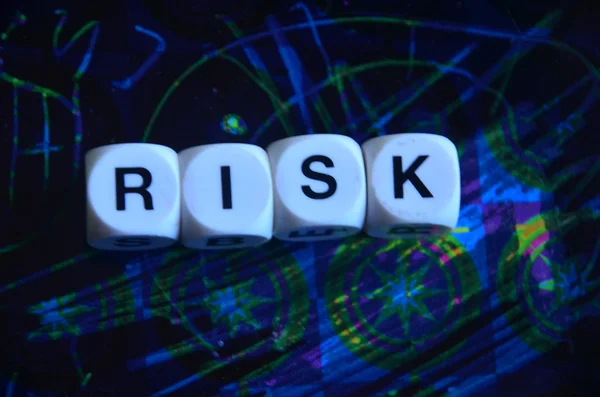 Ordet risk på ett abstrakt — Stockfoto