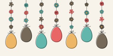 Paskalya yumurtası asmak. Renkli afiş. Vektör