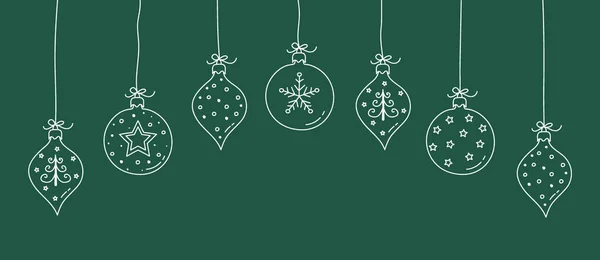 Concepto Colgar Adornos Navideños Decoración Navidad Vector — Archivo Imágenes Vectoriales