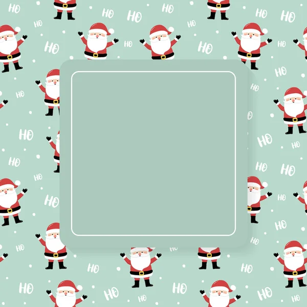 Fundo Natal Com Papai Noel Engraçado Copyspace Vetor — Vetor de Stock