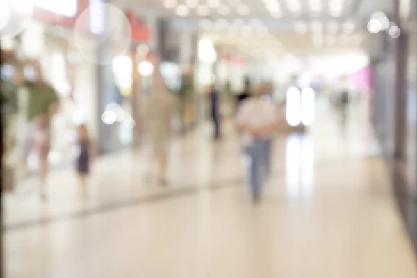 Blur Store Bokeh Background Silhouettes Business People Blurred Motion Walking — Stock Photo, Image