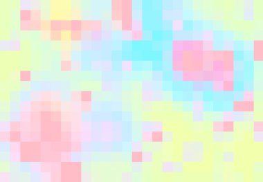 Dijital piksel Mozaik, parlak, kırmızı, beyaz, mavi, sarı, pembe co