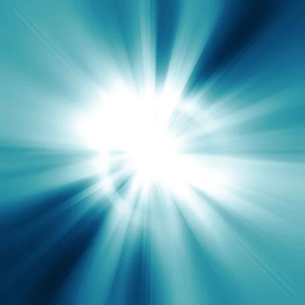 Illustration intense sun on a soft blue background — Stock Photo, Image