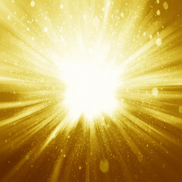 Golden glitzernden Hintergrund mit intensiv leuchtenden Funkeln und glühenden — Stockfoto