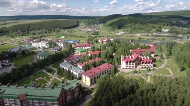 Krasnousolsk Health Resort Sanatoriets Territorium Bostads Och Sjukvårdsbyggnader Flygbild — Stockvideo