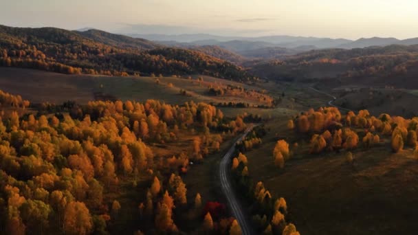 Гори Алтай Восени Чергінський Хребет Оточення Курорту Білокуриха Вид Повітря — стокове відео