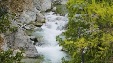 Sonbaharda Doğu Sayanlar. Dağ nehri Kyngarga.