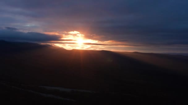 Oostelijke Sayans Herfst Tunkinsky Goltsy Bergkam Zonsopgang — Stockvideo