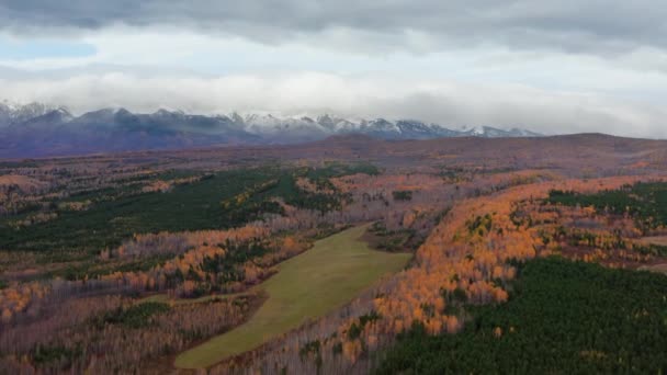 Ostsayer Herbst Tunkinsky Goltsy Kamm Niedrige Wolkendecke — Stockvideo