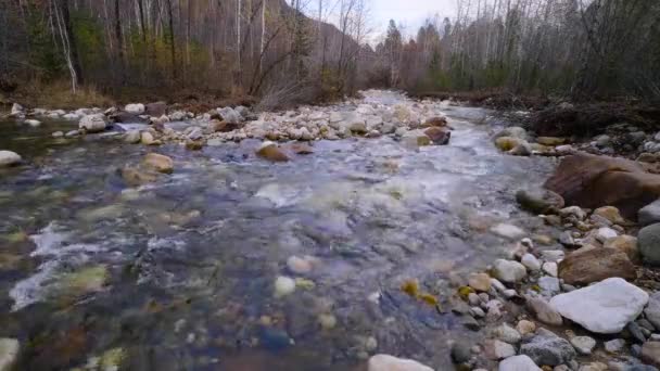 Omgeving Van Het Baikalmeer Khamar Daban Bergkam Slyudyanka Bergrivier — Stockvideo