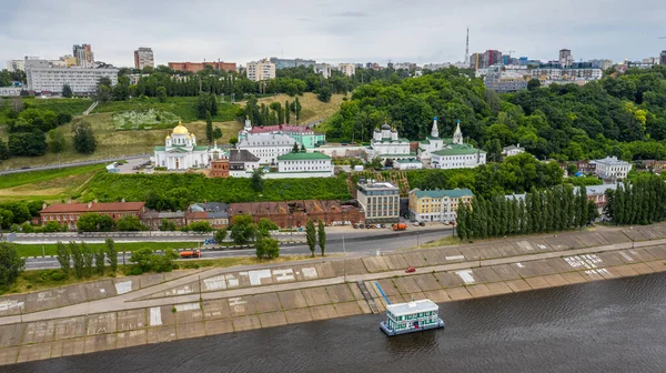 Нижний Новгород Вид Церковь Святого Андрея Первозванного Благовещенский Монастырь Вид — стоковое фото