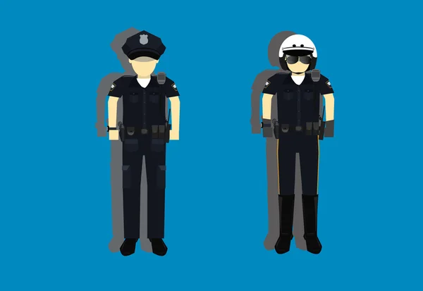 American police officer character — Stock Vector