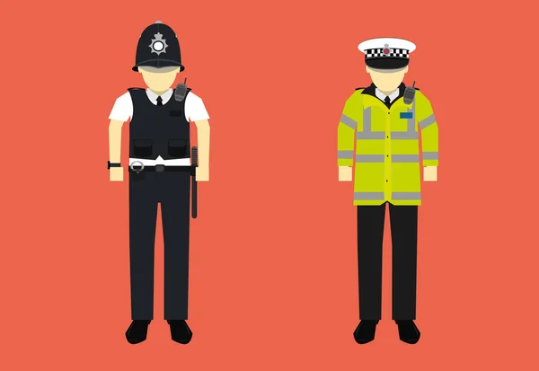 United Kingdom police officer character — Stock Vector