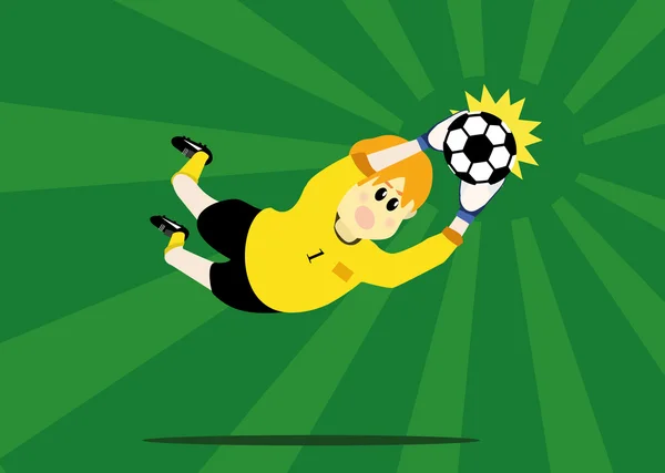 Futbol oyuncu kaleci alıcı topu