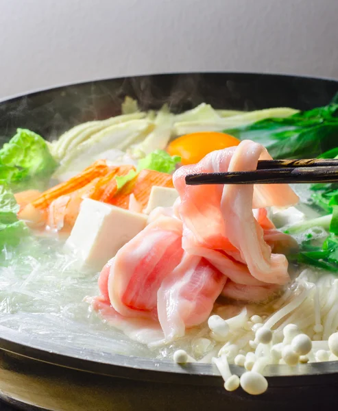 Japansk mat sukiyaki — Stockfoto