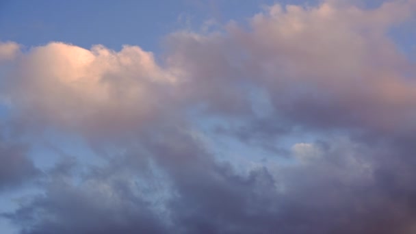 Tarde Céu Noturno Com Nuvens Movimento Lento Timelapse — Vídeo de Stock