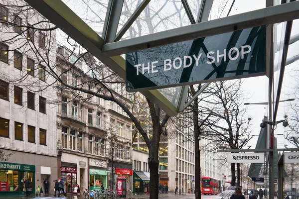 London Großbritannien Februar 2019 Body Shop Unterschreiben Einem Ihrer Geschäfte — Stockfoto