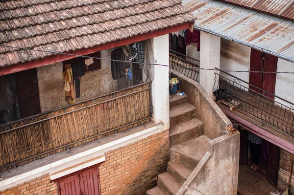 Casas Piedra Terrazas Con Escaleras Parte Más Desarrollada Madagascar Algunas — Foto de Stock