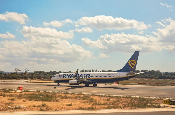 Palma Spain September 2019 Αεροσκάφος Της Ryanair Boeing 737 Περιμένει — Φωτογραφία Αρχείου