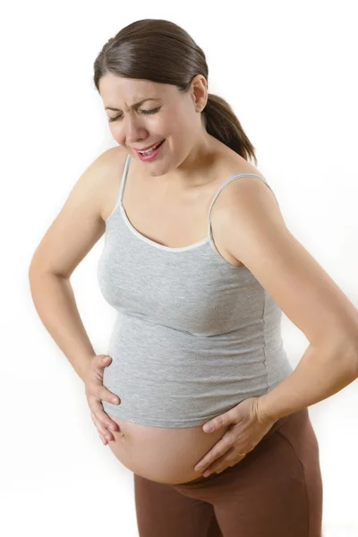 Pregnant woman in pain — Stock Photo, Image