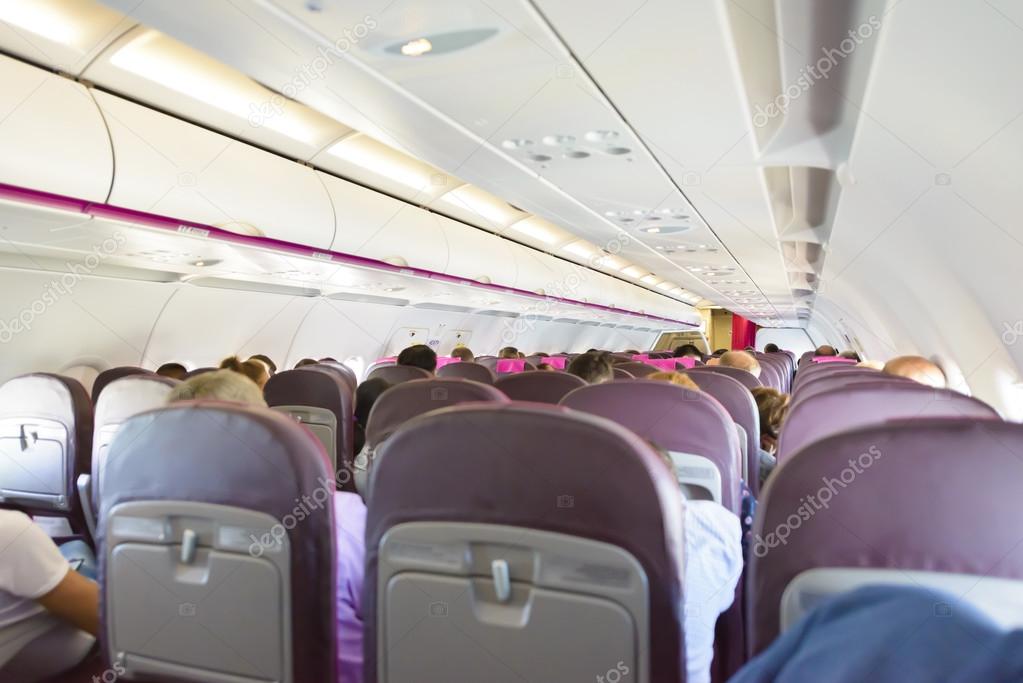 Interior of the passenger airplane