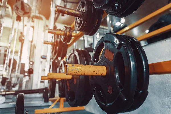 Rack Bar Barbells Fitness Gym — Stock Photo, Image