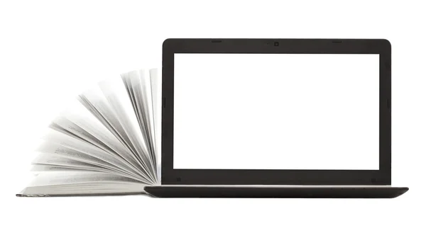 Laptop isolerad på vitt — Stockfoto