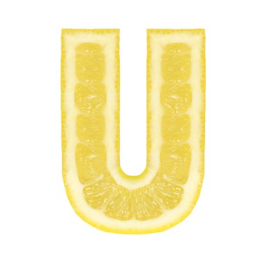 Limon yazı tipi. U Harfi