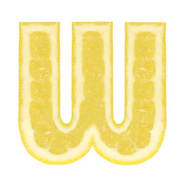 Limon yazı tipi. Harf W