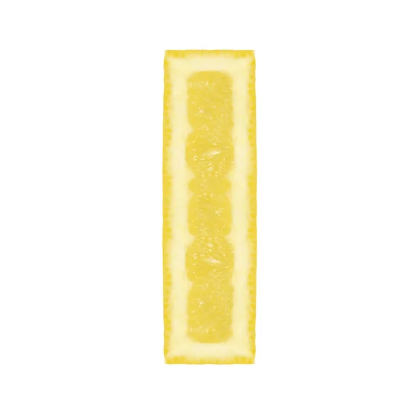 Caratteri al limone. Lettera I — Foto Stock