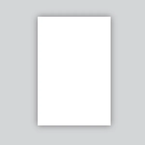 Weißes Blatt Papier. Realistischer Hintergrund — Stockfoto