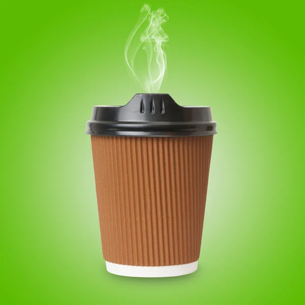 Papír csésze kávé elkülönített — Stock Fotó