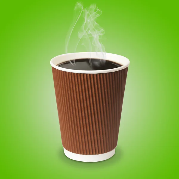 Paper cup of coffee Isolated — Stock Photo, Image
