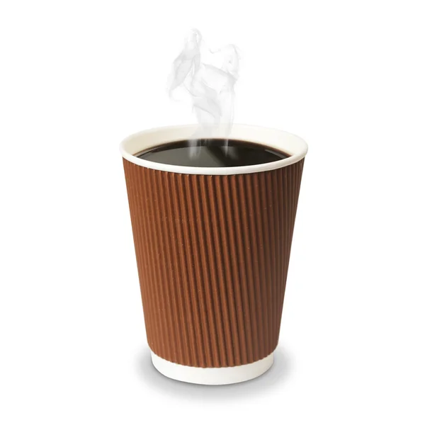 Paper cup of coffee Isolated — Stock Photo, Image