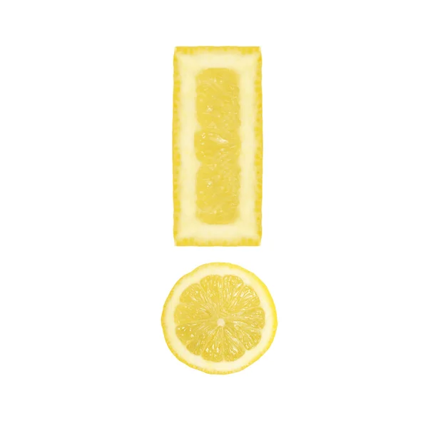 Lemon font. Punto de símbolo —  Fotos de Stock