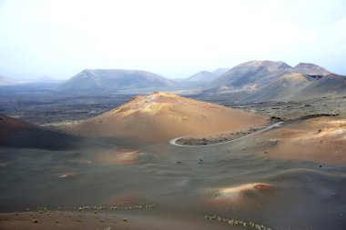 Volcanic landscape in Lanzarote clipart