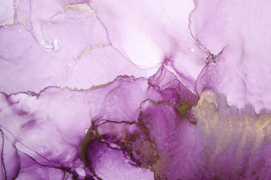 Abstract Background Alcohol Ink Liquid Art Blue Purple Gold Marble