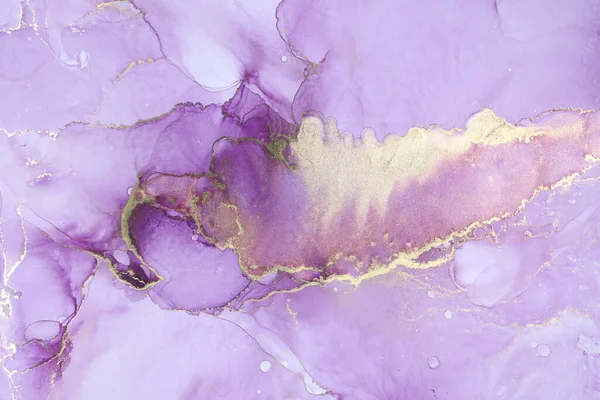 Abstract Background Alcohol Ink Liquid Art Blue Purple Gold Marble