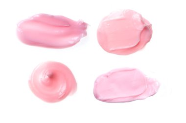 Pembe krem çilek losyonu kozmetik dokusu 