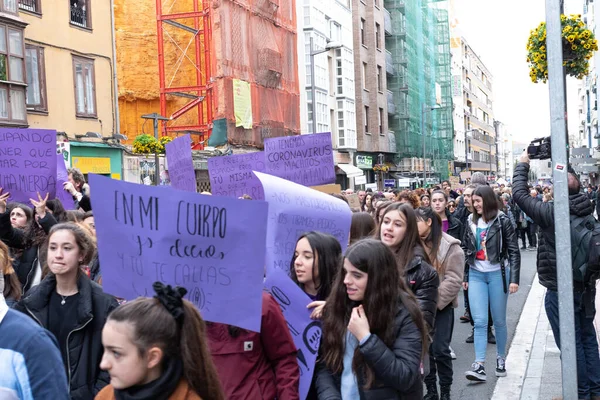 Vitoria Spagna Marzo 2020 Giornata Internazionale Della Donna Lotta Uguaglianza — Foto Stock