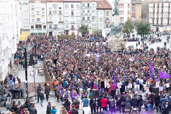 Vitoria Spain March 2020 International Women Day Protest Fight Equality — Stock Photo, Image