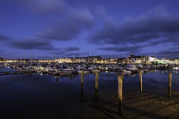 Weymouth marina dämmerung — Stockfoto
