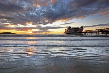 Weston super mare, somerset, ünlü pier